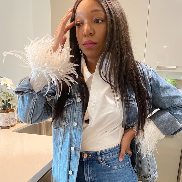 Feather Cuff Detail Blouses